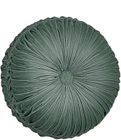 J. Queen New York Nico Velvet Button-Tufted Round Pillow