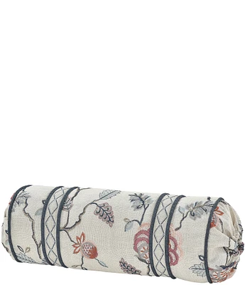 J. Queen New York Parkview Floral Embroidered Bolster Pillow