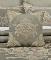 J. Queen New York Piazza Engineered Woven Jacquard Reversible Square Pillow