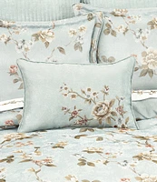 J. Queen New York Prestige Floral Embroidery Boudoir Decorative Pillow
