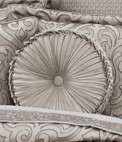 J. Queen New York Regina Button-Tufted Round Pillow
