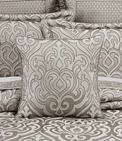 J. Queen New York Regina Grand-Scale Woven Damask Reversible Square Pillow