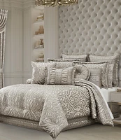 J. Queen New York Regina Grand-Scale Woven Damask Reversible Square Pillow
