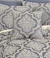 J. Queen New York San Marino Grand-Scaled Damask Square Pillow