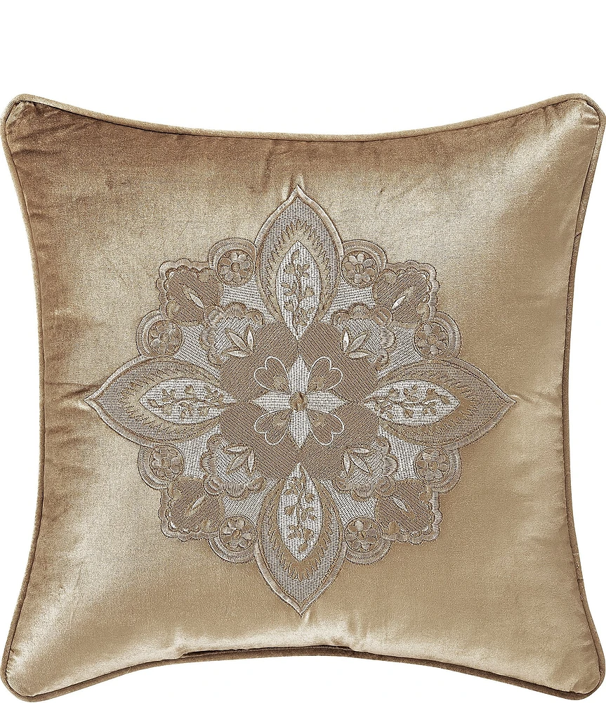 J. Queen New York Sandstone 18#double; Embellished Square Pillow