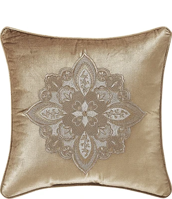 J. Queen New York Sandstone 18#double; Embellished Square Pillow