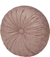 J. Queen New York Santa Rosa Button-Tufted Braided Detail Tufted Round Pillow