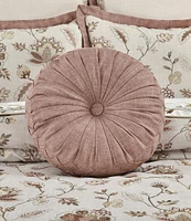 J. Queen New York Santa Rosa Button-Tufted Braided Detail Tufted Round Pillow