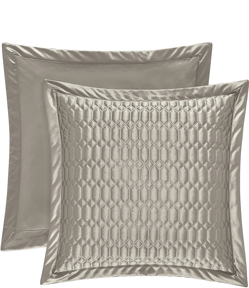 J. Queen New York Satinique Silky Quilted Euro Sham
