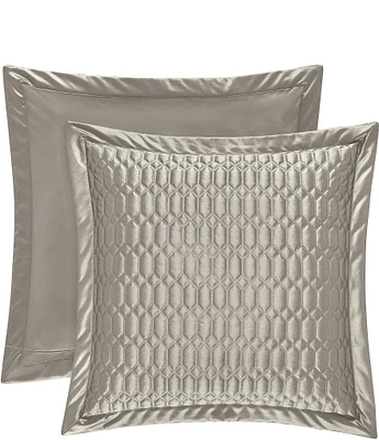 J. Queen New York Satinique Silky Quilted Euro Sham