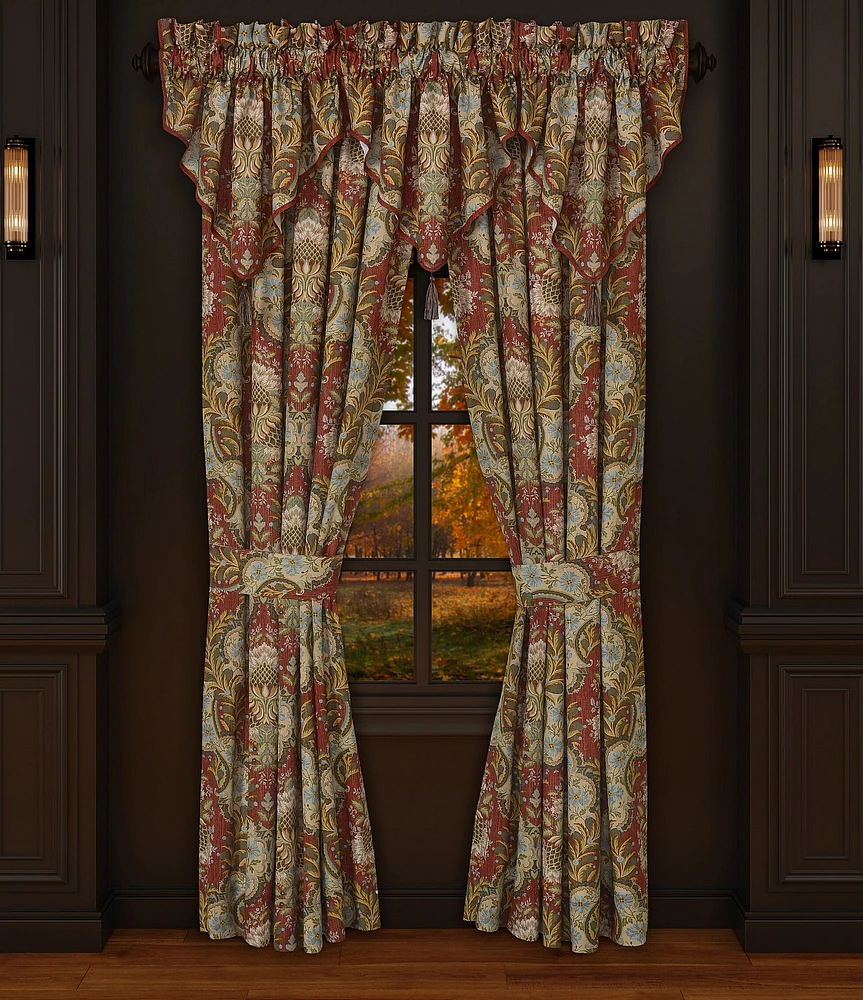 J. Queen New York Sayre Stria Textured Floral Print Window Treatment