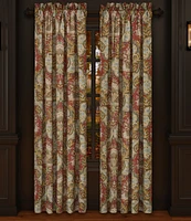 J. Queen New York Sayre Stria Textured Floral Print Window Treatment