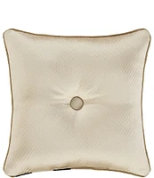 J. Queen New York Sezanne Tufted-Button Framed Reversible Square Pillow