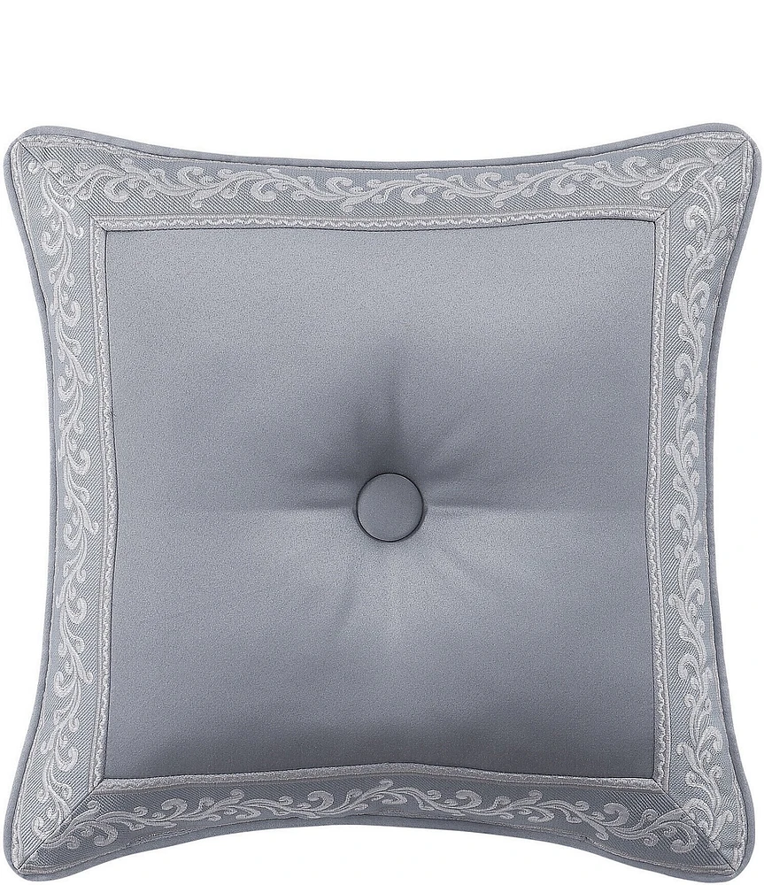 J. Queen New York Sondra Button-Tufted Framed Reversible 18#double; Square Decorative Pillow