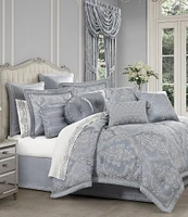 J. Queen New York Sondra Button-Tufted Framed Reversible 18#double; Square Decorative Pillow