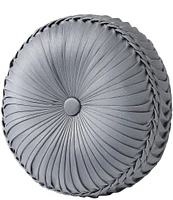J. Queen New York Sondra Woven Button-Tufted Round Pillow