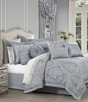 J. Queen New York Sondra Woven Damask Reversible Square Decorative Pillow