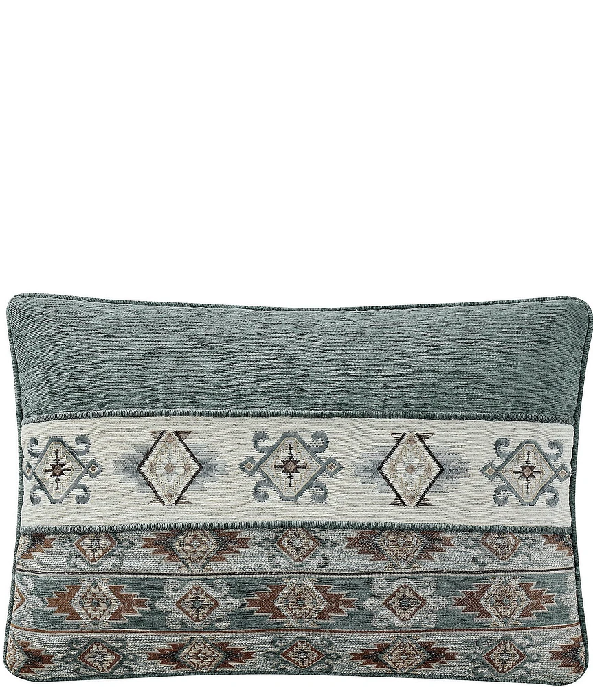 J. Queen New York Telluride Southwestern Embroidered Decorative Reversible Boudoir Pillow