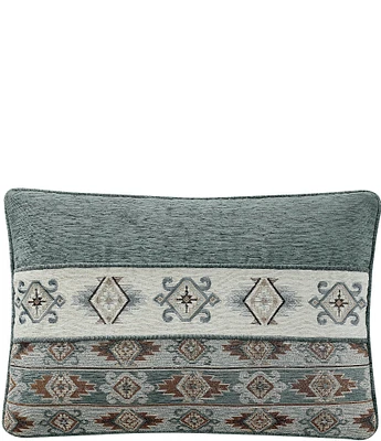 J. Queen New York Telluride Southwestern Embroidered Decorative Reversible Boudoir Pillow