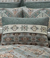 J. Queen New York Telluride Southwestern Embroidered Decorative Reversible Boudoir Pillow