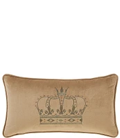 J. Queen New York Townsend Crown Embroidered Boudoir Pillow