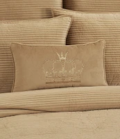 J. Queen New York Townsend Crown Embroidered Boudoir Pillow