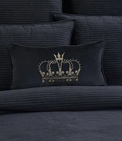 J. Queen New York Townsend Crown Embroidered Boudoir Pillow