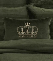 J. Queen New York Townsend Crown Embroidered Boudoir Pillow