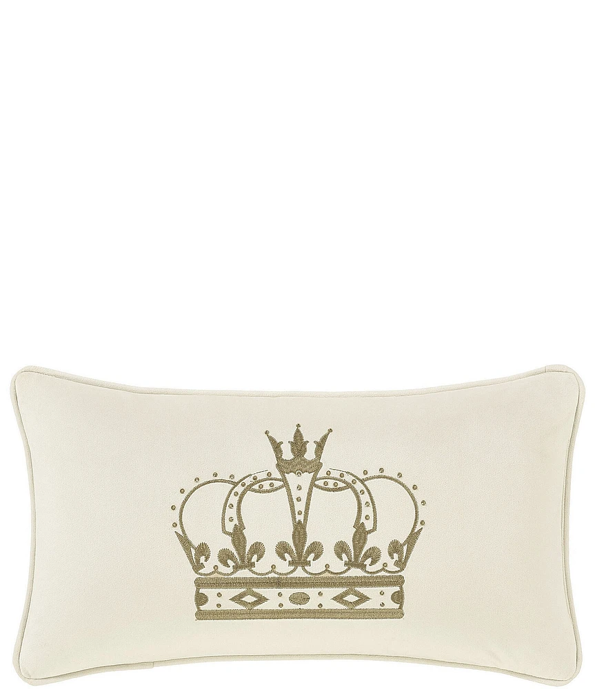 J. Queen New York Townsend Crown Embroidered Boudoir Pillow