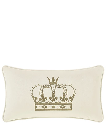 J. Queen New York Townsend Crown Embroidered Boudoir Pillow