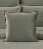 J. Queen New York Townsend Embellished Texture Plush Velvet Square Decorative Throw Pillow Cover