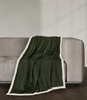 J. Queen New York Townsend Plush Velvet and Sherpa Fabric Reversible Throw