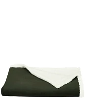 J. Queen New York Townsend Plush Velvet and Sherpa Fabric Reversible Throw