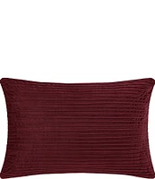 J. Queen New York Townsend Straight Pleated Velvet Lumbar Decorative Pillow Cover