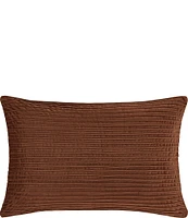 J. Queen New York Townsend Straight Pleated Velvet Lumbar Decorative Pillow Cover