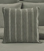 J. Queen New York Townsend Wave Textured Square Decorative Pillow Cover