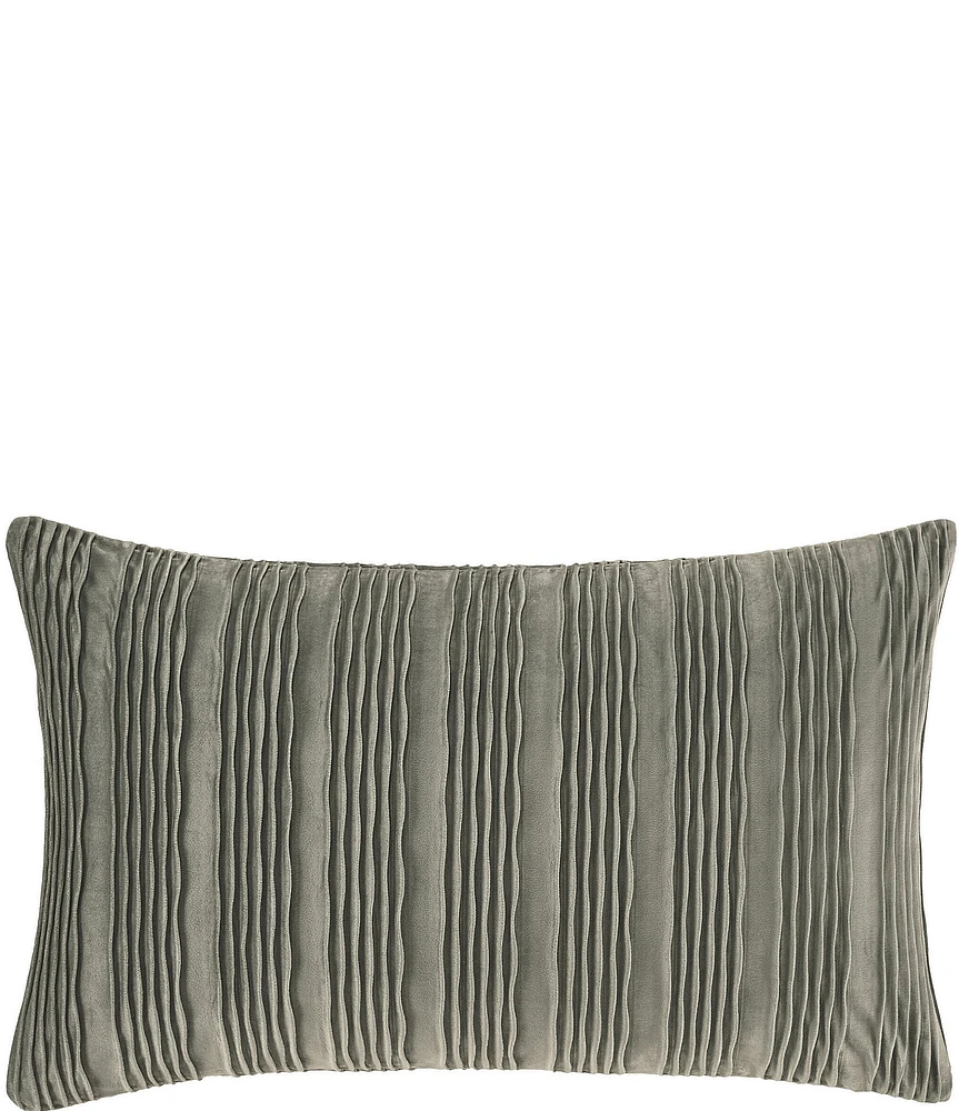 J. Queen New York Townsend Wave Textured Velvet Lumbar Decorative Pillow Cover