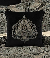 J. Queen New York Vincenzo Embroidered Damask Square Decorative Pillow