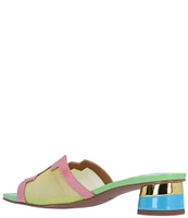 J. Renee Amorra Pastel Patent Mesh Slide Sandals