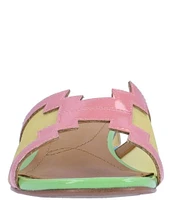 J. Renee Amorra Pastel Patent Mesh Slide Sandals