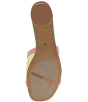 J. Renee Amorra Pastel Patent Mesh Slide Sandals