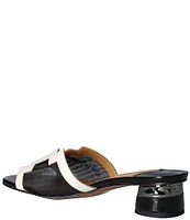 J. Renee Amorra Patent And Mesh Slide Sandals