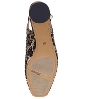 J. Renee Baline Leopard Print Rhinestone Sling Pumps