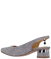 J. Renee Baline Rhinestone Glitter Sling Pumps