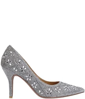 J. Renee Barlow Glitter Fabric Pumps