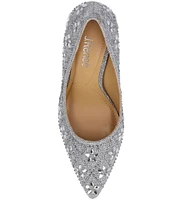 J. Renee Barlow Glitter Fabric Pumps