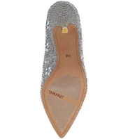 J. Renee Barlow Glitter Fabric Pumps