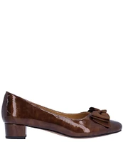 J. Renee Cameo Patent Grosgrain Bow Detail Pumps