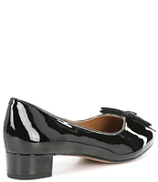 J. Renee Cameo Patent Bow Detail Block Heel Pumps