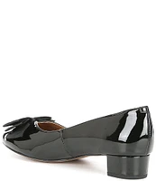 J. Renee Cameo Patent Bow Detail Block Heel Pumps